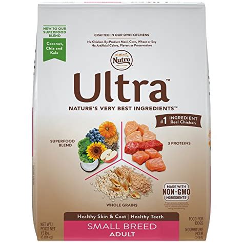 Nutro dog food received a 4.8 out of 5 stars based analysis of multiple review sites and customer reviews on chewy.com and amazon.com. Galleon - NUTRO ULTRA Small Breed Adult Dry Dog Food 15 Pounds