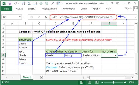 Excel Count Count Cells With Or Condition W3resource