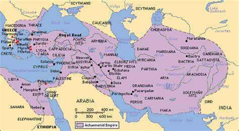 Persian Empire Map Modern Countries