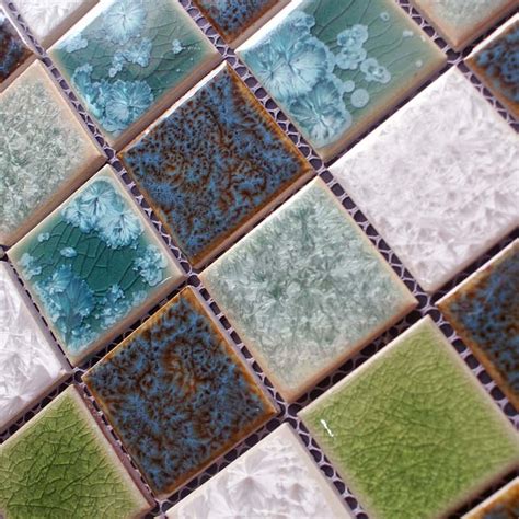Subway tiles can be cut with a regular glass cutter. Porcelain Crackle Glass Mosaic Tile Brick