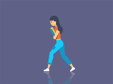 Girl Walk Cycle Reanimated By Gabr On Dribbble