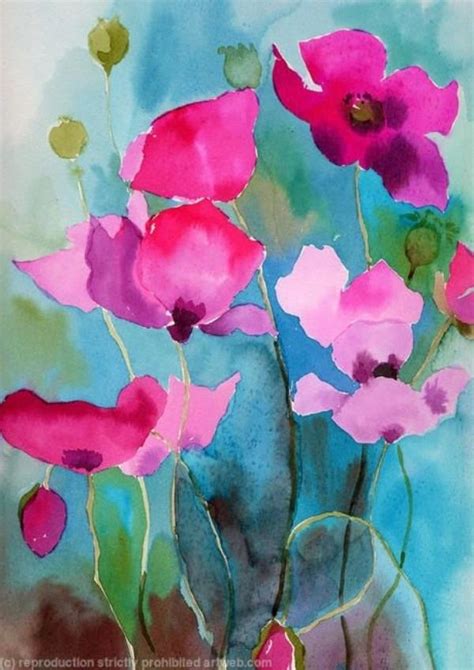 20 Easy Flower Watercolor Painting Ideas To Try Harunmudak