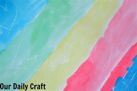 White Crayon And Watercolors Craft Challenge Day 70 Our Daily Craft