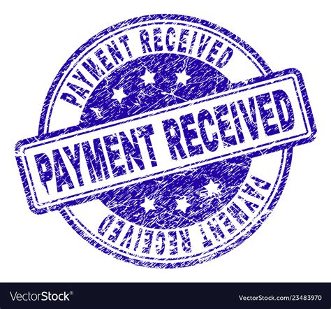 Grunge Textured Payment Received Stamp Seal Vector Image