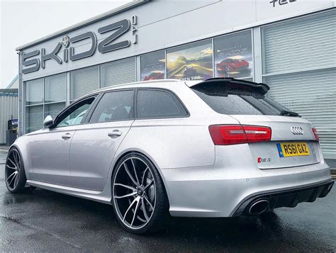 Audi Rs6 C7 Silver With Axe Ex33 Aftermarket Wheels Wheel Front