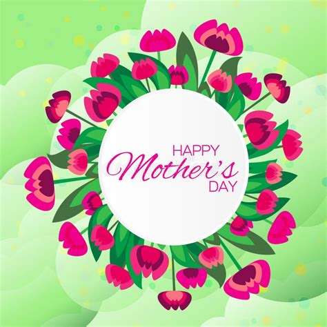 tarjeta de felicitación floral colorida abstracta día de madres feliz ilustración del vector
