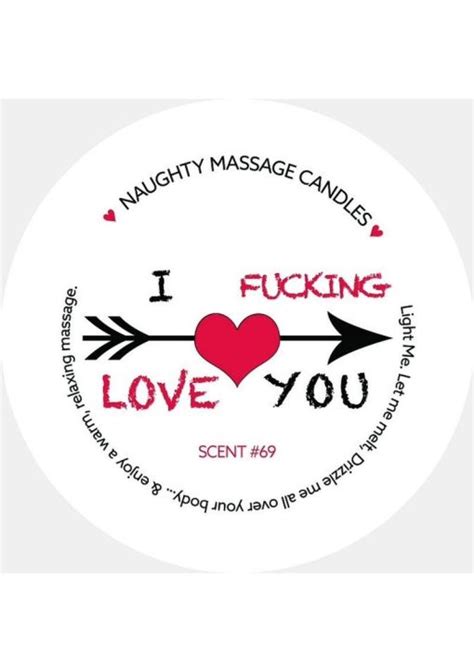 Kama Sutra Naughty Massage Candle I Fcking Love You 17oz Spice