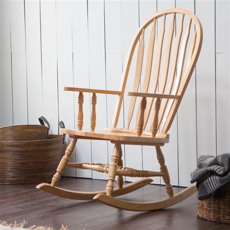 Belham Living Windsor Indoor Wood Rocking Chair Natural