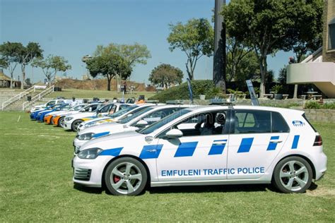Extended Display Of South African Traffic Police Cars Editorial Image