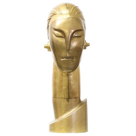 Brancusi's photographs clarify how he saw his work and wanted it seen, and show something of his working process. Modernist Brancusi Style Brass Head Sculpture at 1stdibs
