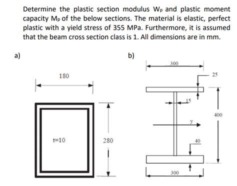 Solved Determine The Plastic Section Modulus Wp And Plast