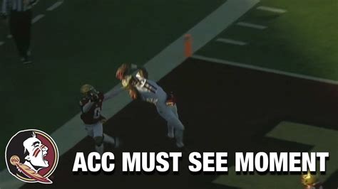 Florida State Wr Malik Mcclain Goes Full Extension For The Score Acc