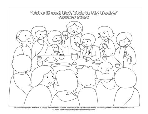 ️last Supper Coloring Page Free Download