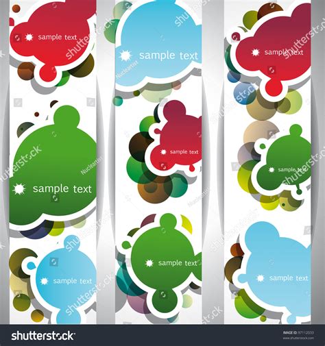 Set 160x600 Abstract Banners Stock Vector Royalty Free 97112033