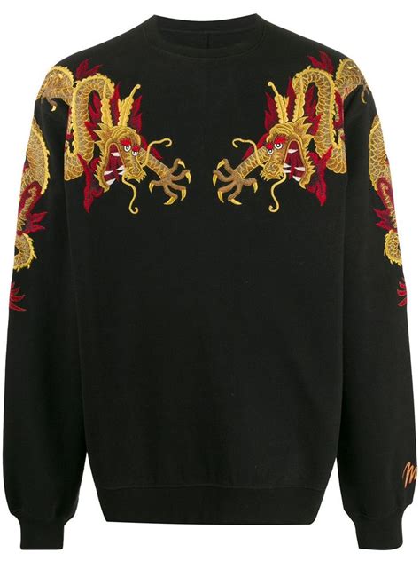 Maharishi Dragon Embroidered Sweatshirt Farfetch Embroidered