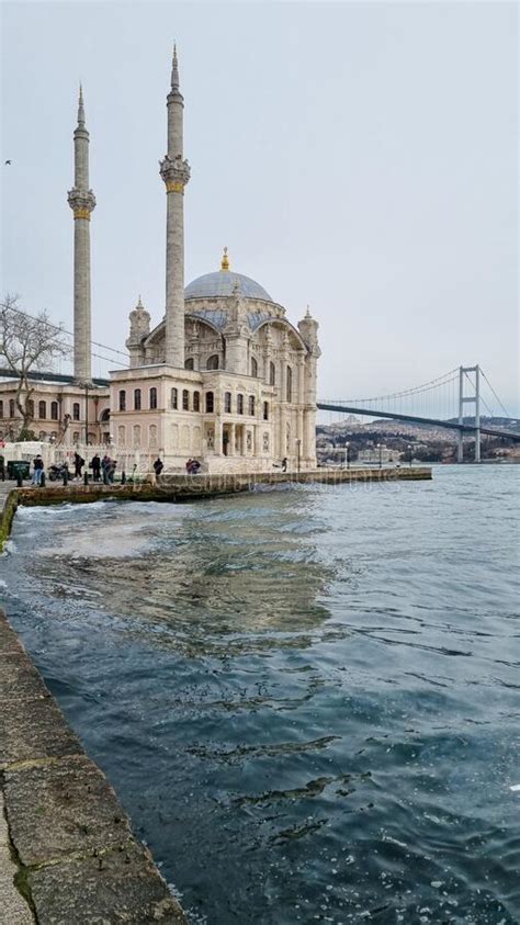 The Bosphorus Bridge And The Ortakoy Mosque At Sunset Istanbul Stock
