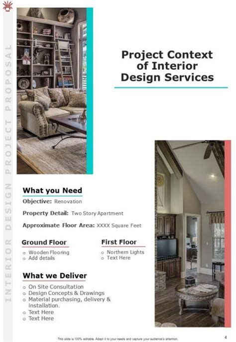 Interior Design Proposal Template Free Home Interior Design