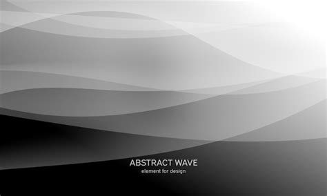 Premium Vector Abstract Black Background With Gray Waves