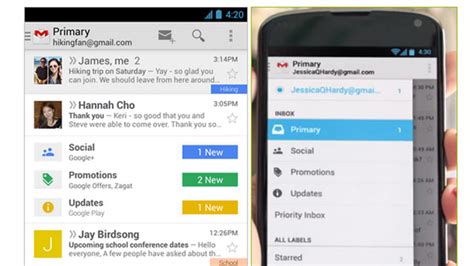 Gmail Gets New Inbox With Tabs New Android App Coming In A Few Weeks