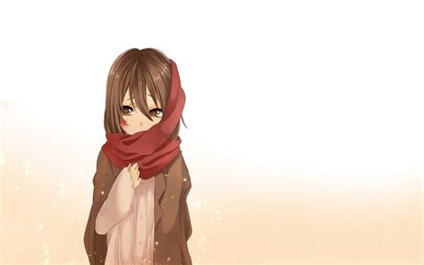 Shingeki No Kyojin Mikasa Ackerman Anime Girls Scarf Wallpapers Hd Desktop And Mobile