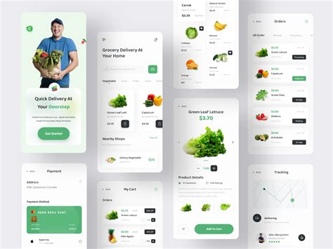 Grocery Store Mobile Application Design Light Version Uplabs