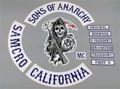 New Full Size Set Sons Of Anarchy Patches Soa Biker Patch Samcro