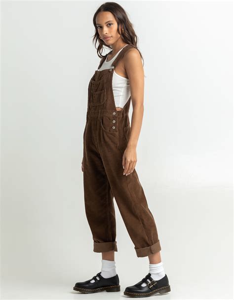 Free People Ziggy Womens Cord Overalls Brown Tillys
