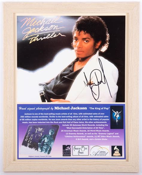Sold Price Michael Jackson Signed Photo Vip Pass September