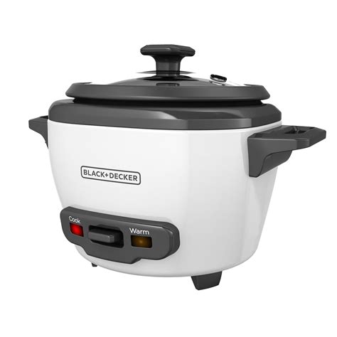 BLACK DECKER 3 Cup Electric Rice Cooker With Keep Warm Function White