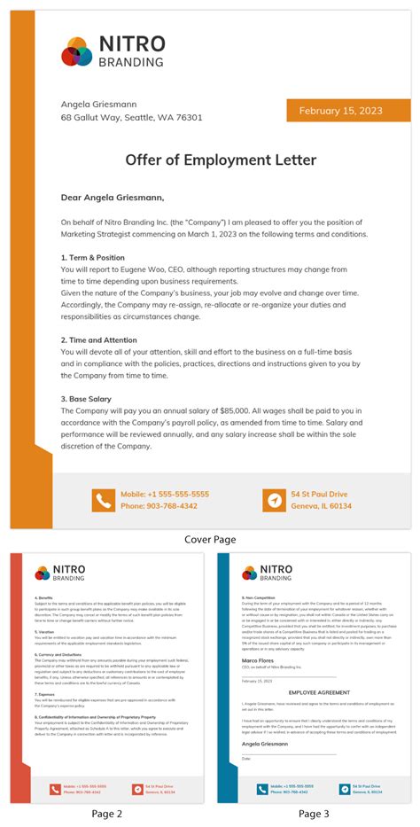 Sample Employment Letter