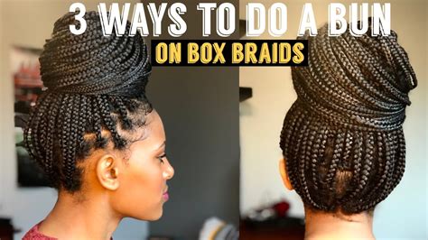 Box Braid Hairstyles In A Bun