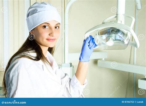 Attractive Female Dentist Stock Photo Image Of Beautiful