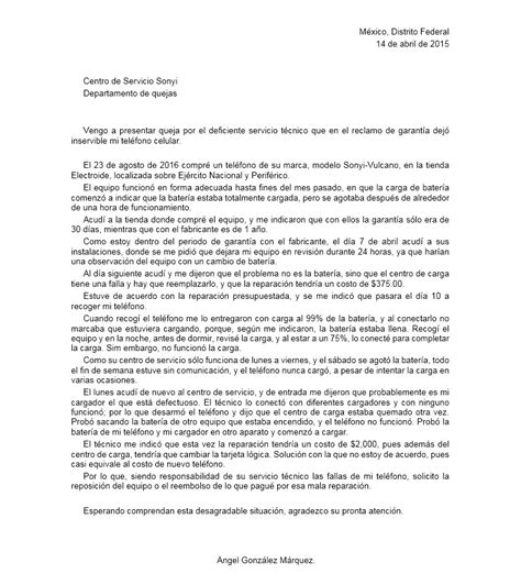 Carta De Queja Por Mal Servicio 【 Ejemplos Y Formatos 】word Pdf