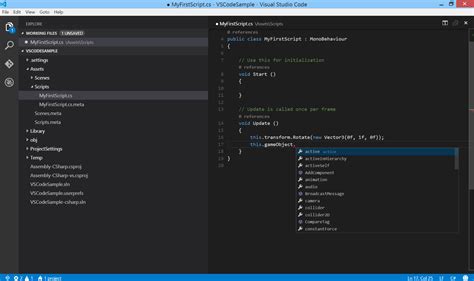 Unity3d Vs Code Enable Intellisense For C Files In Unity Project Hot