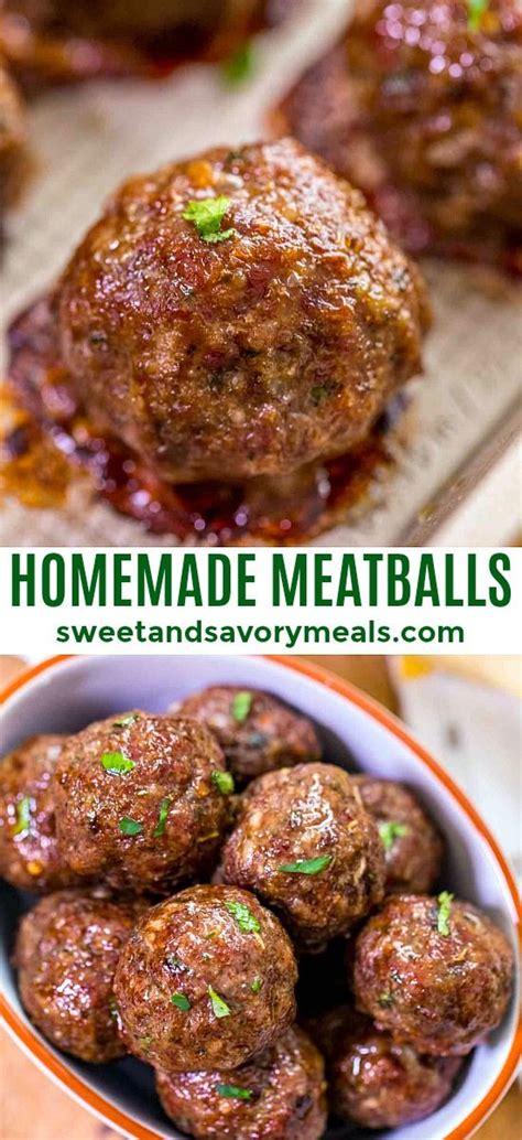 Recipe by the cooking jar. Juicy Homemade Meatballs Recipe Video - Sweet and Savory ...