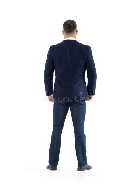 Man Back View Business Man In A Suit Stock Photo Image Of Posing
