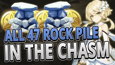 All Rock Pile Locations In The Chasm Genshin Impact Youtube