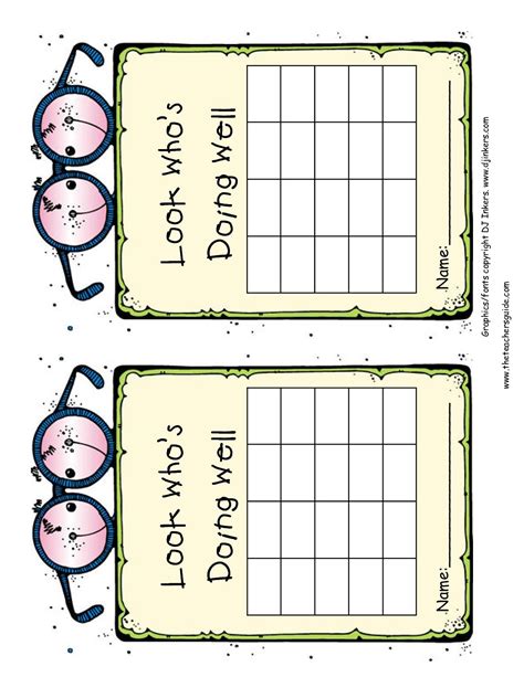 An annotated list of characters and their. reward chart printout | Incentive chart, Incentive chart ...