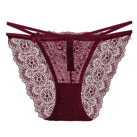 Aliexpress Com Buy Lace Sexy Panties Underwear Women Transparent Solid Briefs Low Rise Plus