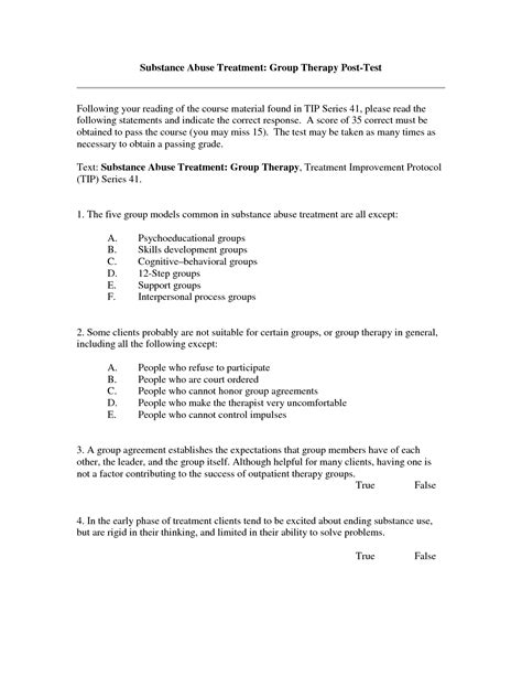 18 Substance Abuse Group Topic Worksheets