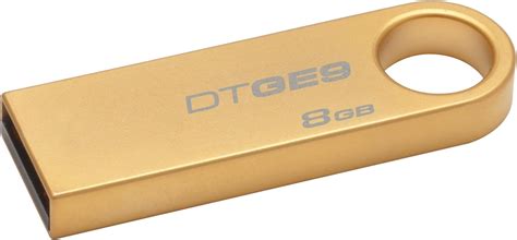 Kingston DTGE9 8GB DataTraveler 8 GB USB 2 0 Flash Drive Gold Metal