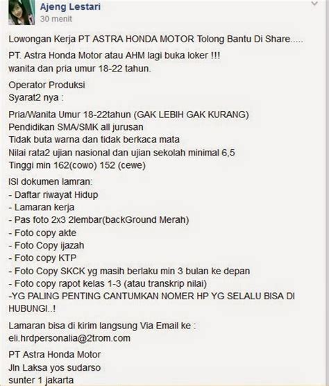Bagi perusahaan yang terdaftar di pemerintah, mereka mempunyai badan usaha untuk perusahaannya. Ciri Ciri Umum Modus Penipuan Berkedok Lowongan Kerja