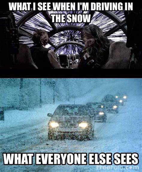 Driving In The Snow Funny Car Memes Funny Quotes