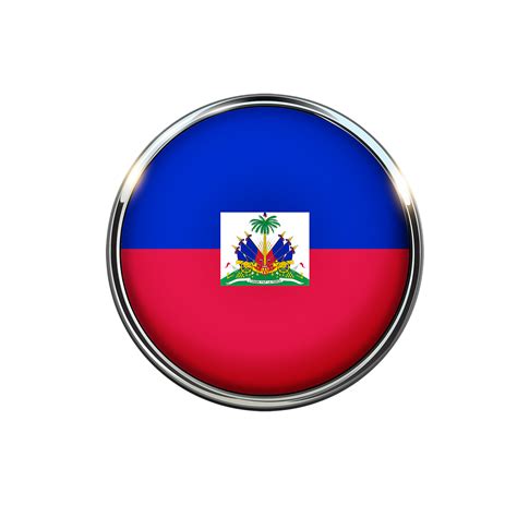 Haiti Flag Circle Red National Png Picpng
