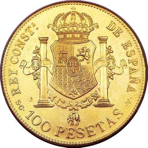 Spain 100 Pesetas 1897 Alfonso Xiii Foreign Currency