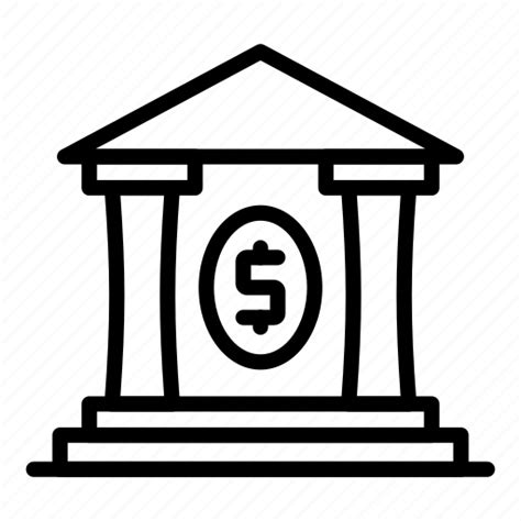 Bank Building Icon Download On Iconfinder On Iconfinder