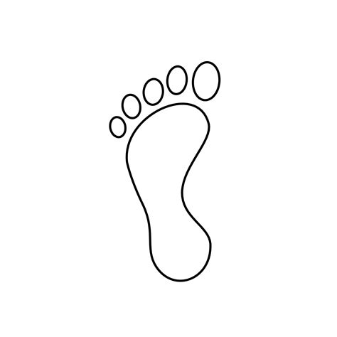 Foot print icon. Vector illustration bare foot symbol on white