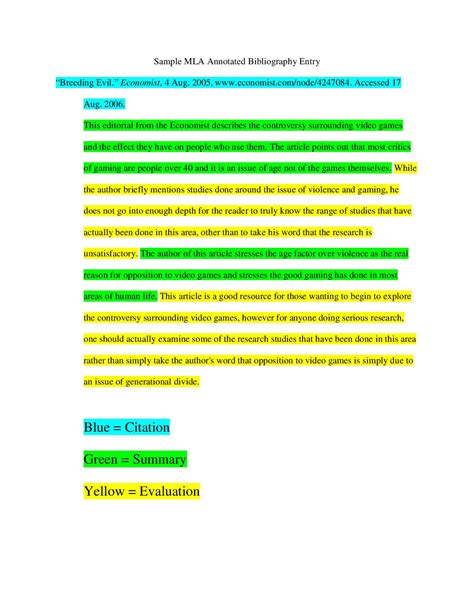 Annotated Bibliography Citation Guide Sellersburg Ivy Tech