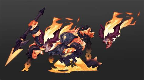 Artstation Lava Demon Sen Xie Creature Design Character Art