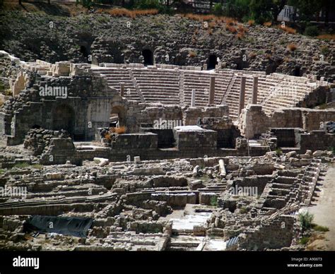 The Roman Theatre At The Ruins Of Bet Shean Israel Stock Photo Alamy